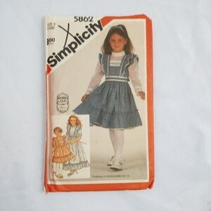 Vintage Childs Dress Gunne Sax Simplicity Pattern number 5862